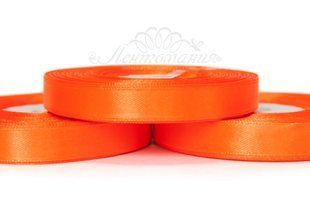 Лента атласная 1,25см оранжевая 8027 (32,9м)