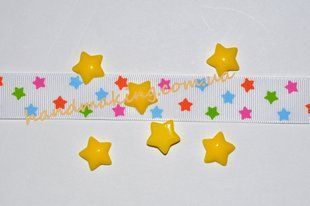 Серединка для бантика "звезда желтая" 17мм 3270 фото