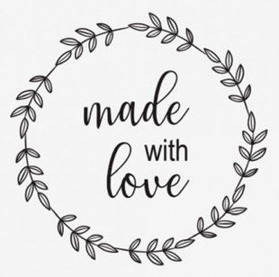 Наліпки для пакування 4см круглі білі Made with love, 10 штук