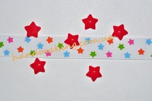 Серединка для бантика "звезда красная" 17мм 3275 фото