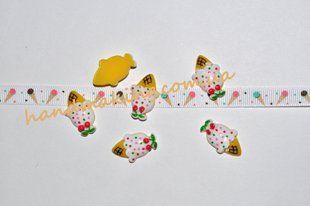 Мороженое желтое 24*15мм 3408 фото