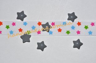 Серединка для бантика "звезда серая" 17мм 3471 фото