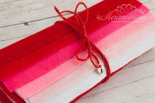 Набір мʼякого фетру 20х30 см &laquo;Valentine&rsquo;s day&rdquo;, 6 листів 9020 фото