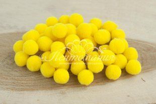 Помпони велюрові 10мм Yellow 05, 50шт 8828 фото