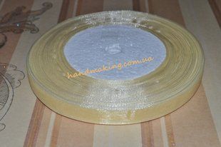 Лента из органзы 1см молочная (45м) 2730 фото