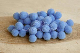 Помпони велюрові 10мм Dark blue 34, 50 штук 8763 фото