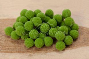 Помпони велюрові 10мм Olive green 21, 50 штук 8767 фото