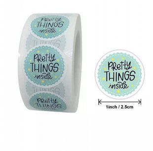 Наліпки для упакування 25мм PRETTY THINGS, 10шт 9407 фото