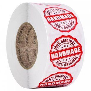 Наліпки для упакування 25мм HANDMADE, 10шт 9410 фото