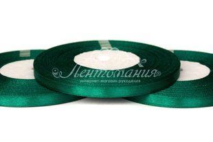 Лента атласная 6мм зеленая изумрудная 8090 (32,5м) 8090 фото