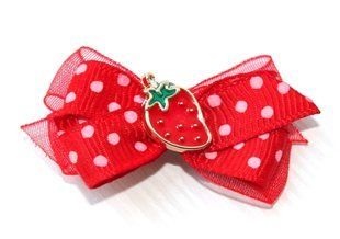 Серединка с эмалью "клубничка" 15*9мм 8427 фото