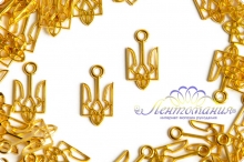Підвіска металева 18х9мм герб України (золото)